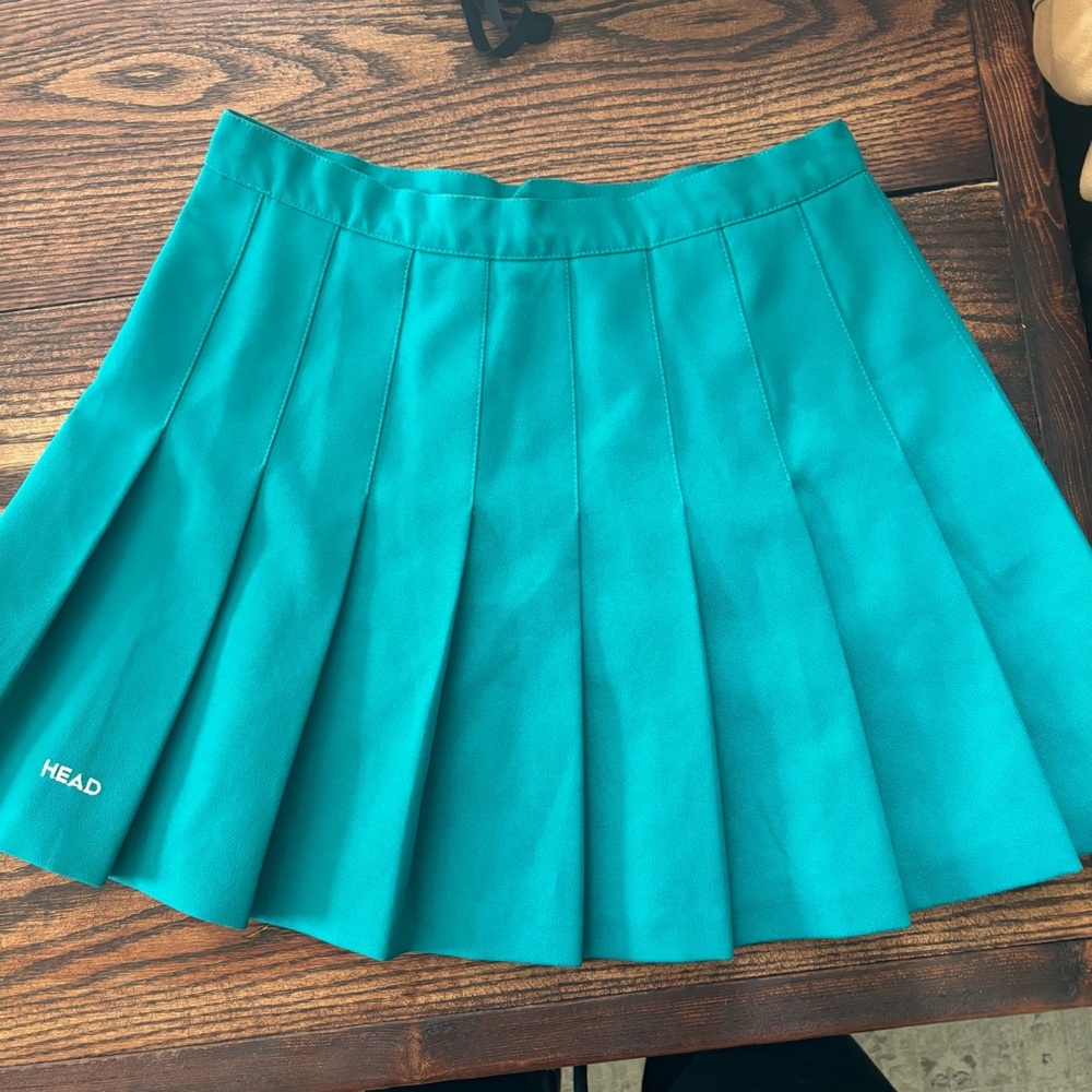 Vintage Head Sportswear Pleated Tennis Skirt- Teal M
